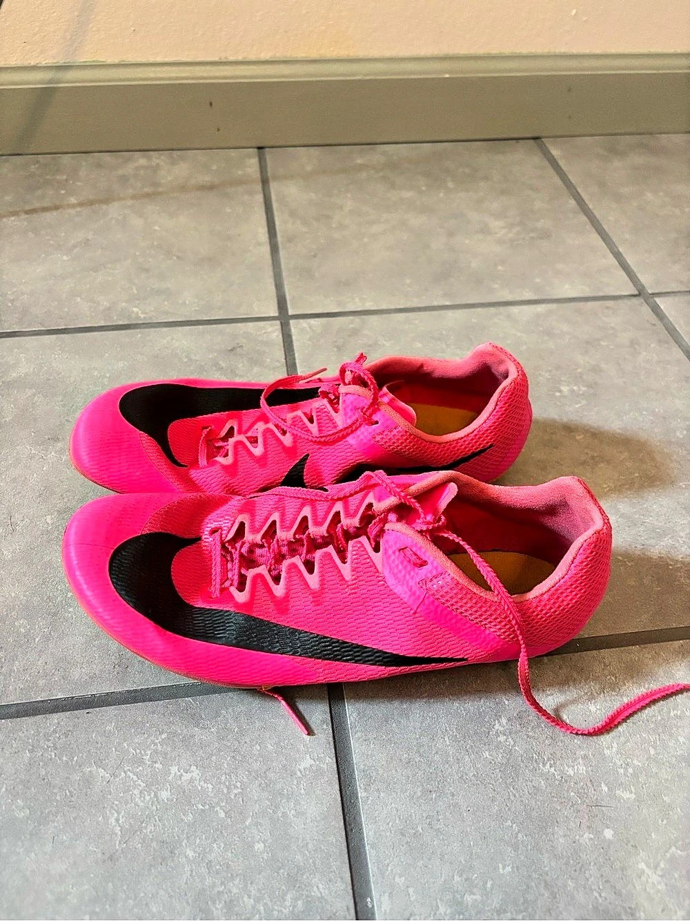 Nike Zoom Rival Sprint Track Spikes Pink & Black US 10
